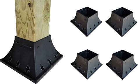 adjustable metal brackets on edge of 2x4 wooden post|4x4 metal post mounting brackets.